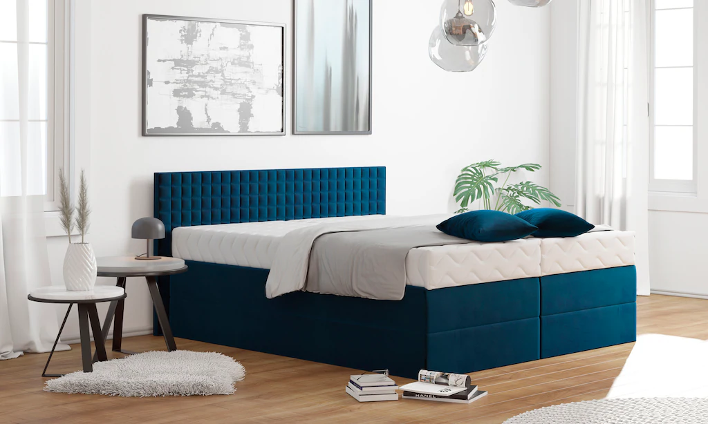 Bild von Westfalia Schlafkomfort Boxspringbett, mit Zierkissen, wahlweise mit Topper