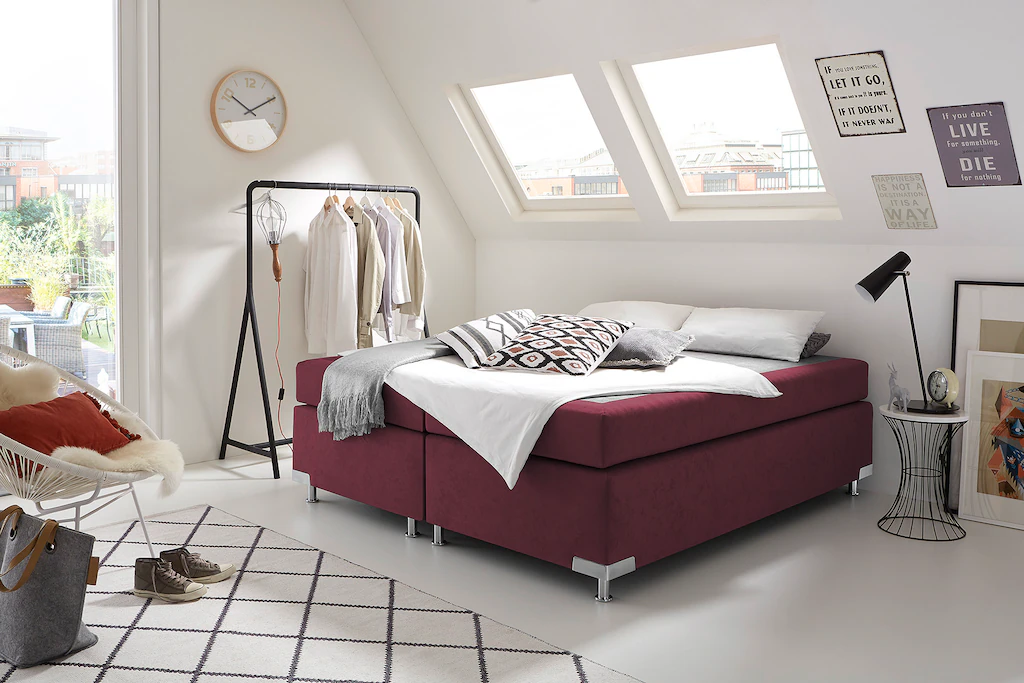 Bild von Westfalia Schlafkomfort Boxspringbett "Holland", ohne Kopfteil, frei im Raum stellbar