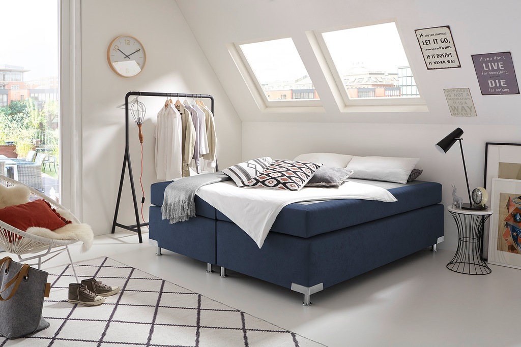 Bild von Westfalia Schlafkomfort Boxspringbett "Holland", ohne Kopfteil, frei im Raum stellbar