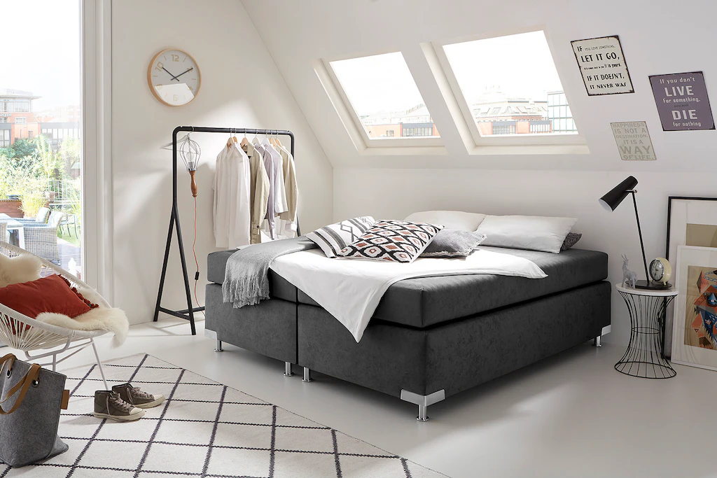 Bild von Westfalia Schlafkomfort Boxspringbett "Holland", ohne Kopfteil, frei im Raum stellbar