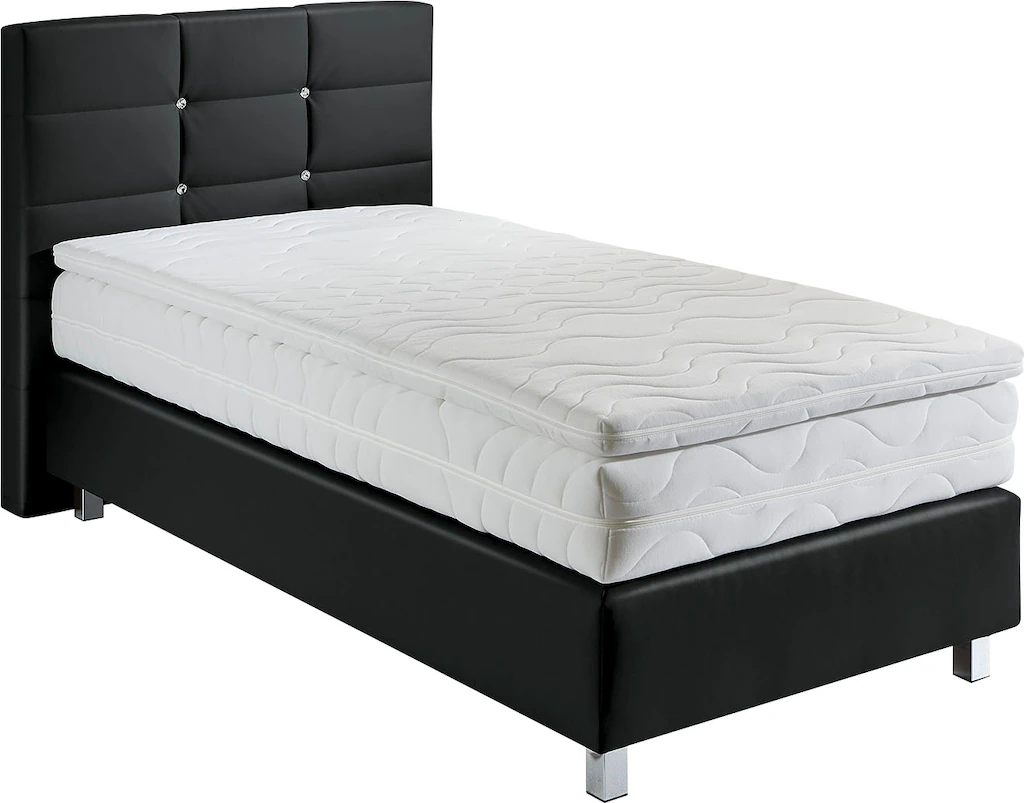 Bild von Westfalia Schlafkomfort Boxspringbett, mit Knöpfen in Kristalloptik, wahlweise mit Topper