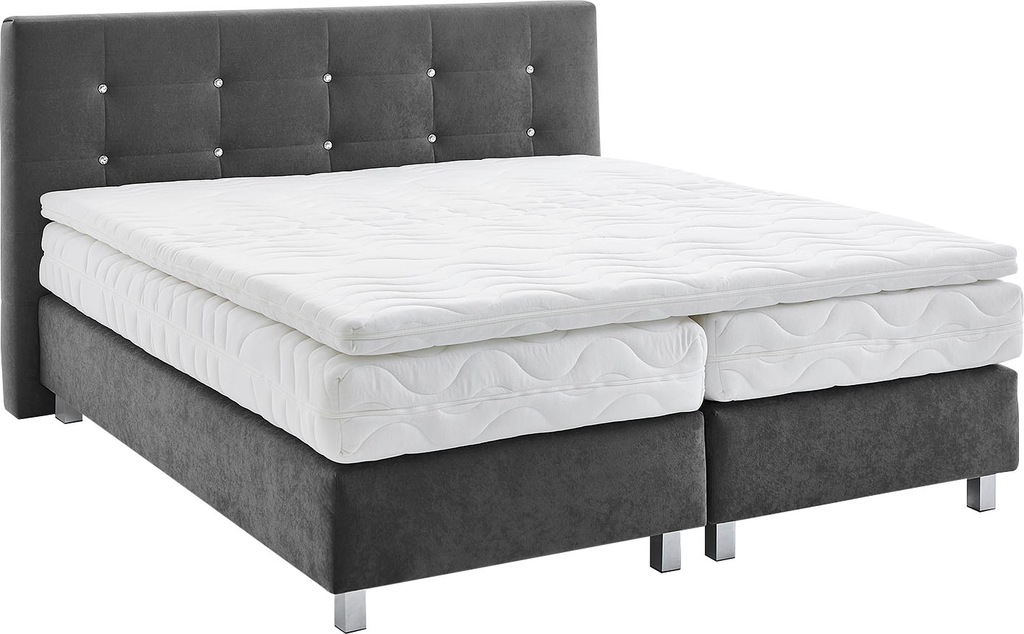 Bild von Westfalia Schlafkomfort Boxspringbett, mit Knöpfen in Kristalloptik, wahlweise mit Topper