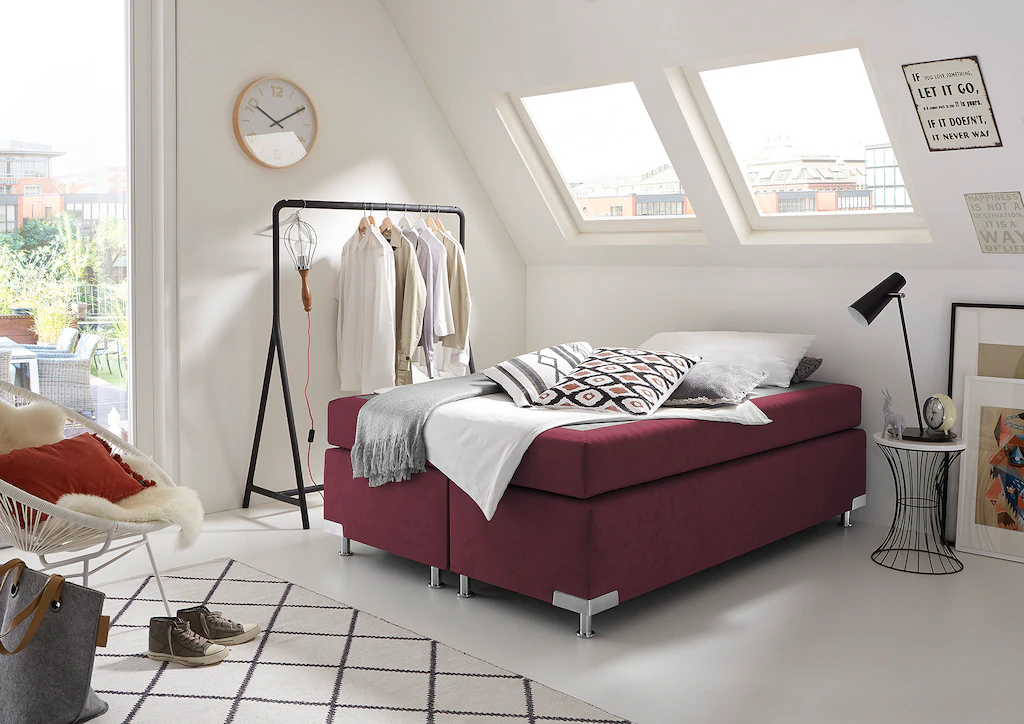 Bild von Westfalia Schlafkomfort Boxspringbett "Holland", ohne Kopfteil, frei im Raum stellbar