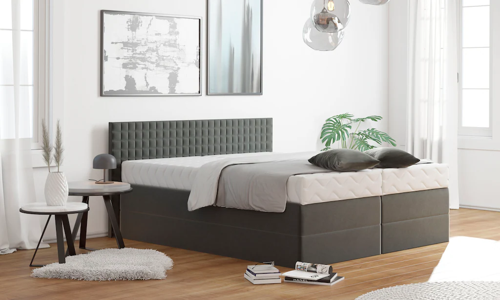 Bild von Westfalia Schlafkomfort Boxspringbett, mit Zierkissen, wahlweise mit Topper