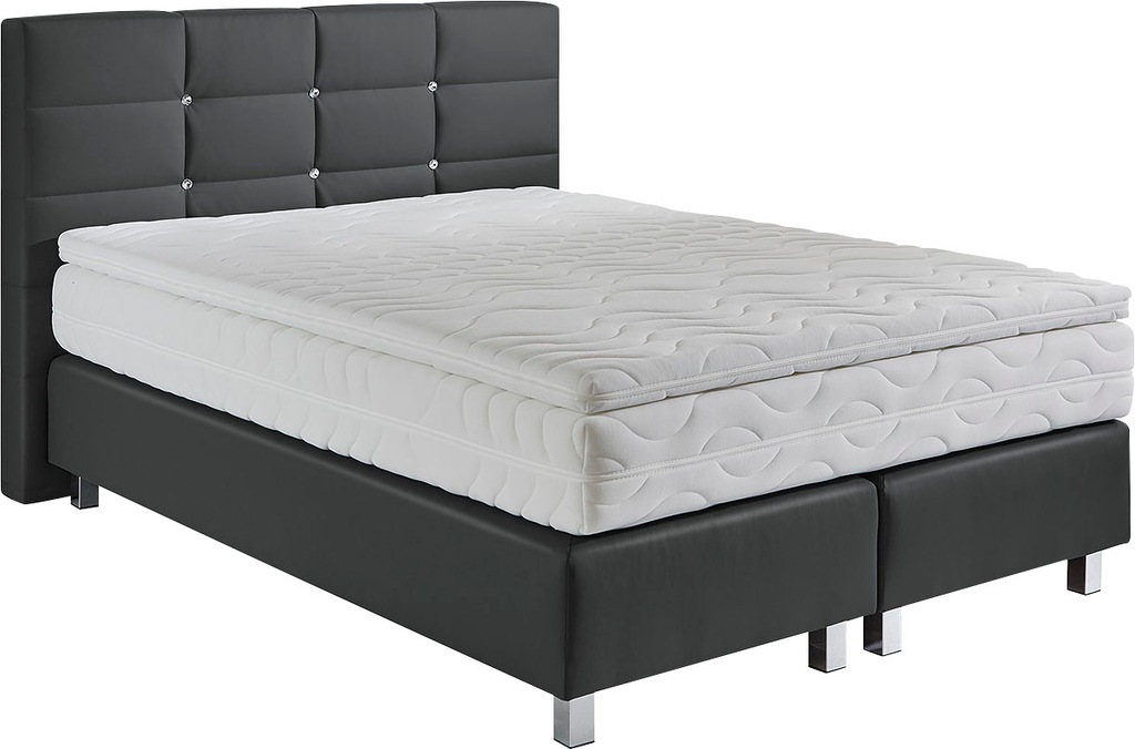 Bild von Westfalia Schlafkomfort Boxspringbett, mit Knöpfen in Kristalloptik, wahlweise mit Topper