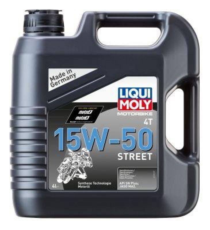 Bild von LIQUI MOLY Motorbike 4T 15W-50 Street | 4 L | Motorrad Synthesetechnologie Motoröl | Art.-Nr.: 1689, farblos
