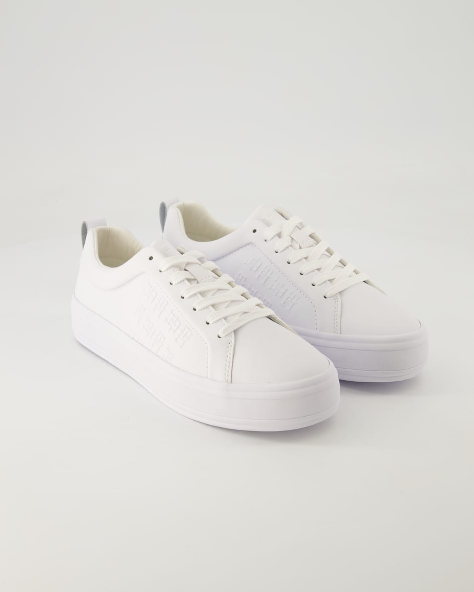 Bild von Tommy Hilfiger Schuhe - TH Embossed Leder und Synthetik (Weiß, Gr. 41)