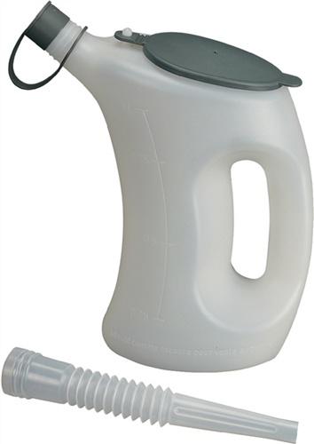Bild von PRESSOL Messbecher a.PE 1l weiß/transp. m.Deckel/Klappe PRESSOL Flexauslauf (07621)