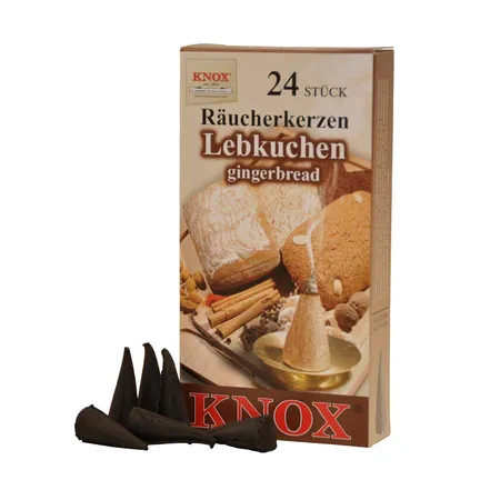 Bild von Dregeno Erzgebirge Räuchermännchen Zubehör KNOX Räucherkerzen Lebkuchen (24) NEU