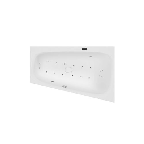 Bild von Hoesch Whirlpool iSensi Trap 1700x1000 Monolith re. Befüllung Chrom, BiColor Weiß-Grau