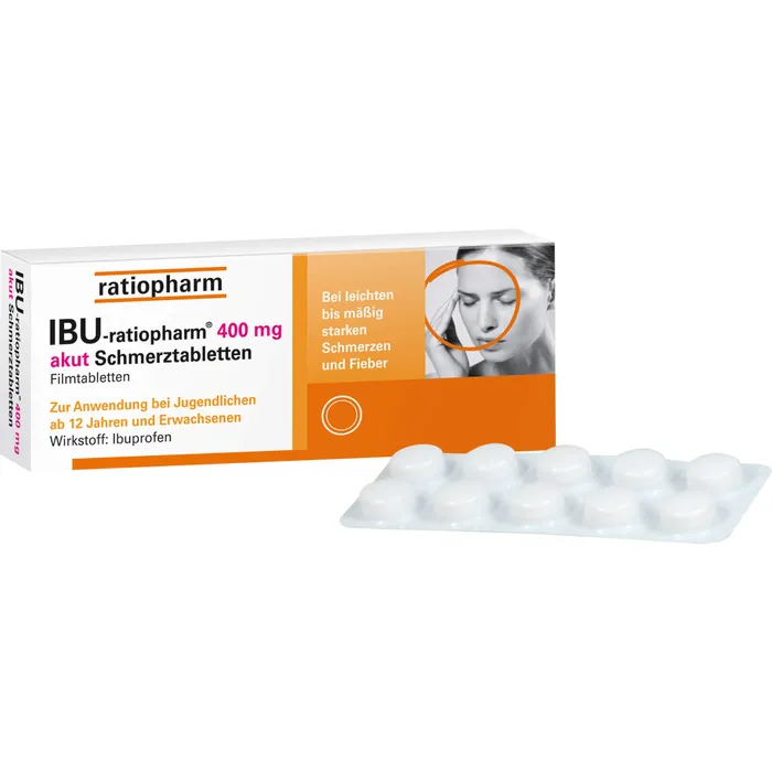 Bild von Ibu ratiopharm 400 mg akut 20 Schmerztabletten - Bei Schmerzen und Fieber
