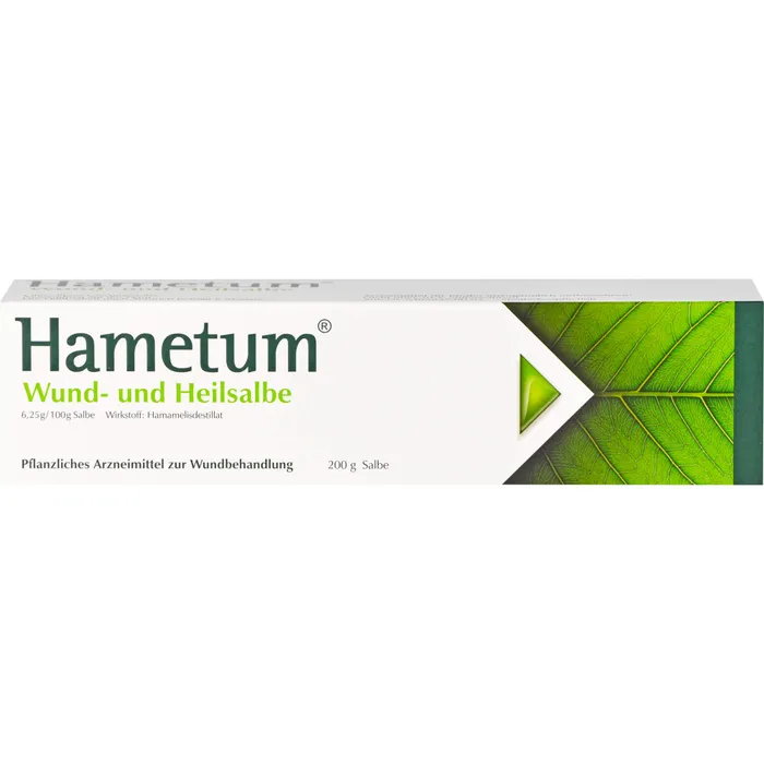 Bild von Hametum Wund und Heilsalbe | 200g | mit Hamamelis | bei kleinen Verletzungen wie Schürf- und Schnittwunden | fördert Wundheilung & hemmt Entzündung | Behandlung rissiger und entzündeter reifer Haut