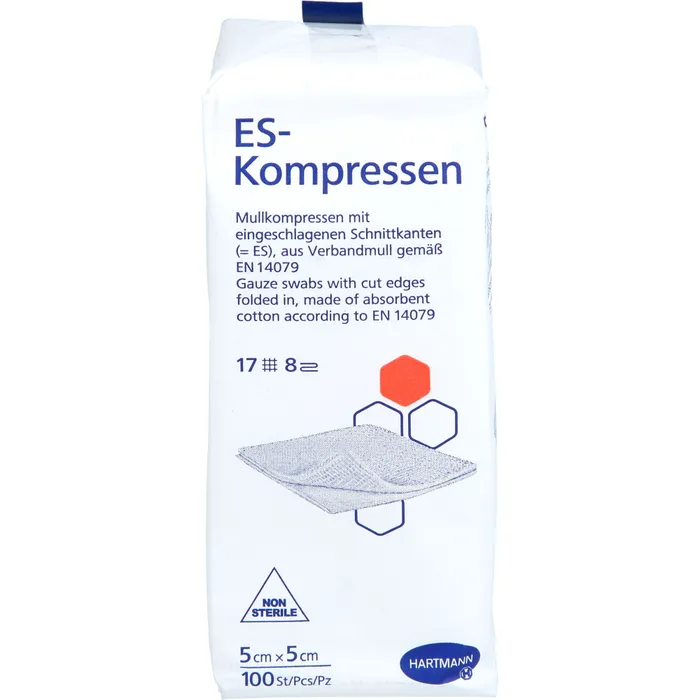 Bild von Es-Kompressen Unsteril 5 X 5 cm 8fach 100 Kompressen - Bei Wunden