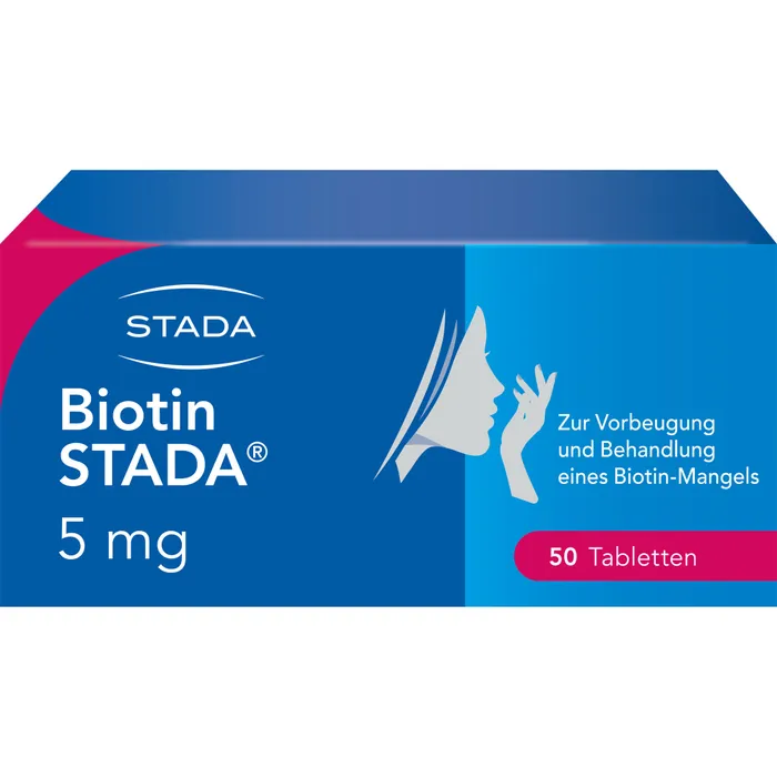 Bild von Biotin Stada 5 mg 50 Tabletten - Für Haut-Haare-Nägel