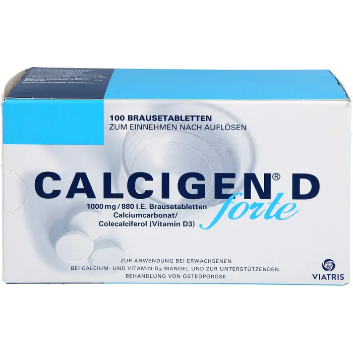 Bild von Calcigen D Forte 1000 mg und 880 I.E. 100 Brausetabletten - Bei Calcium und Vitamin D Mangel