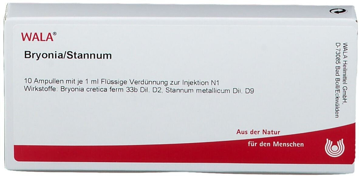 Bild von Wala Bryonia Stannum 10 x 1 ml Ampullen - Registriertes homöopathisches Arzneimittel