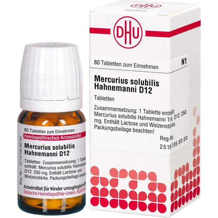 Bild von MERCURIUS SOLUBILIS Hahnemanni D 12 Tabletten 80 St.