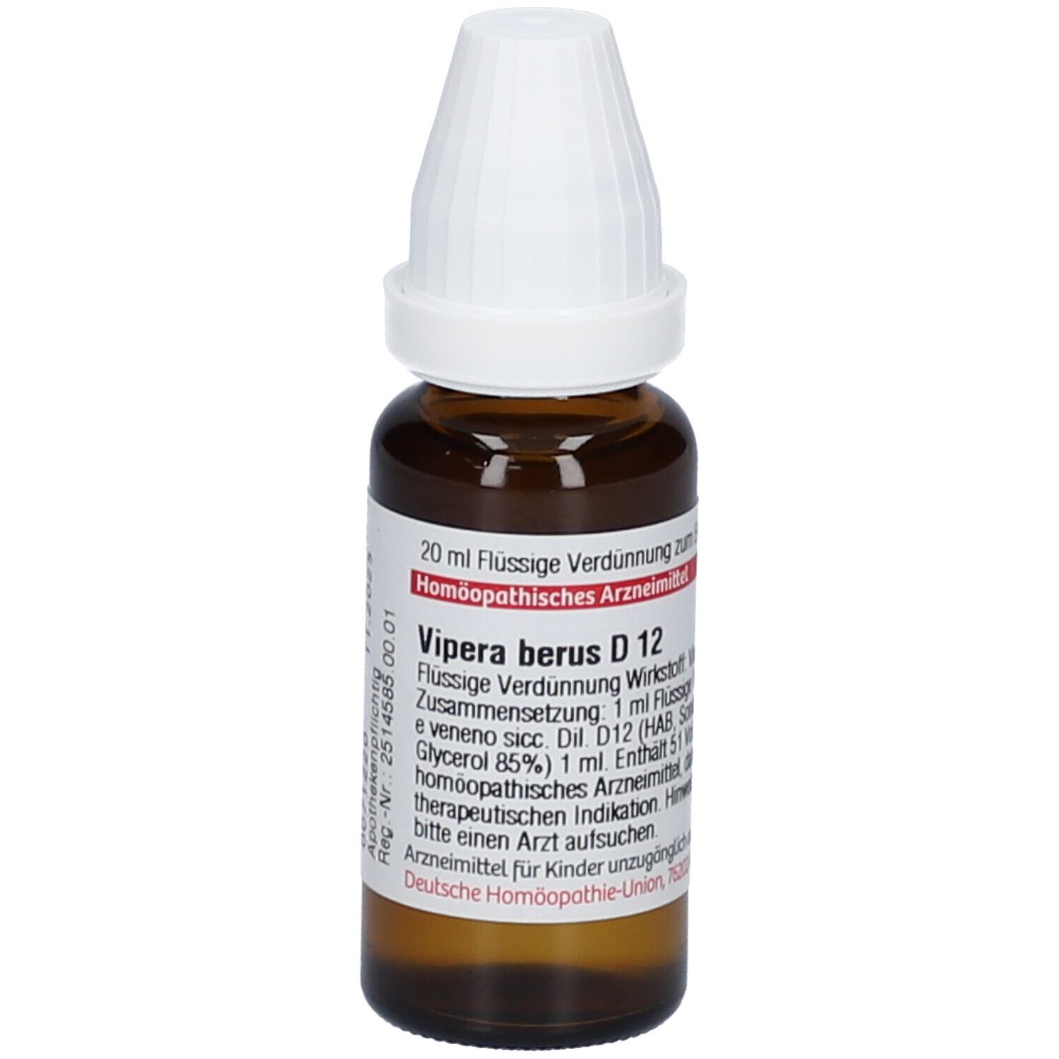 Bild von DHU Vipera Berus D12 20 ml Dilution - Homöopathisches Arzneimittel