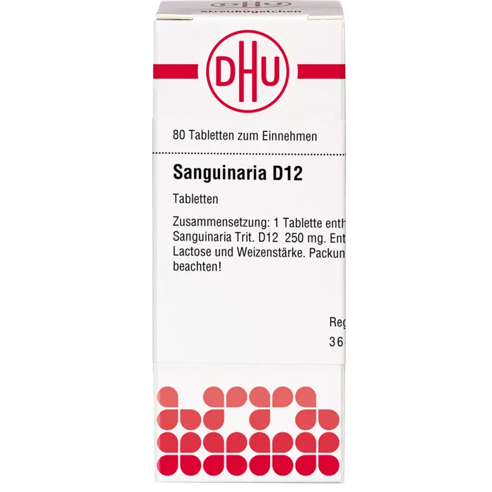 Bild von Sanguinaria D12 Dhu 80 Tabletten - Registriertes homöopathisches Arzneimittel
