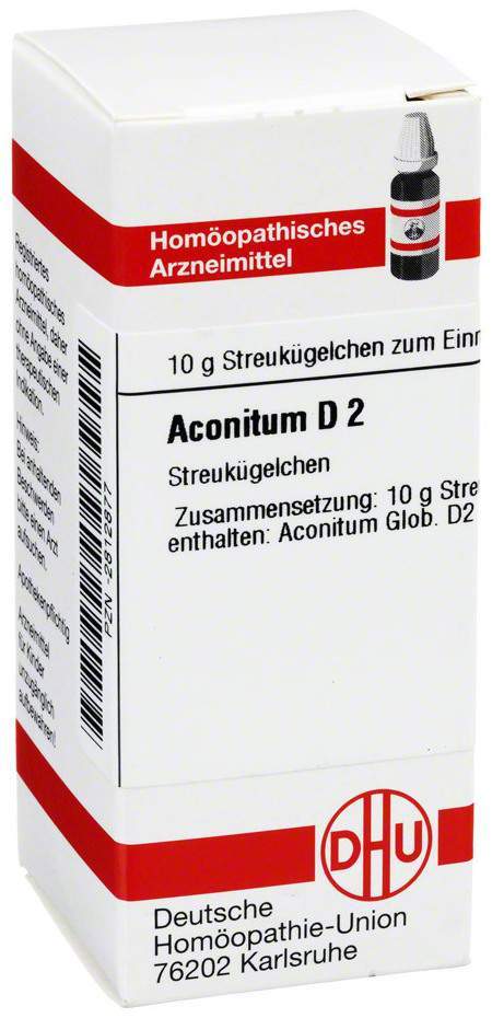 Bild von DHU Aconitum D2 Globuli 10 g - Registriertes homöopathisches Arzneimittel