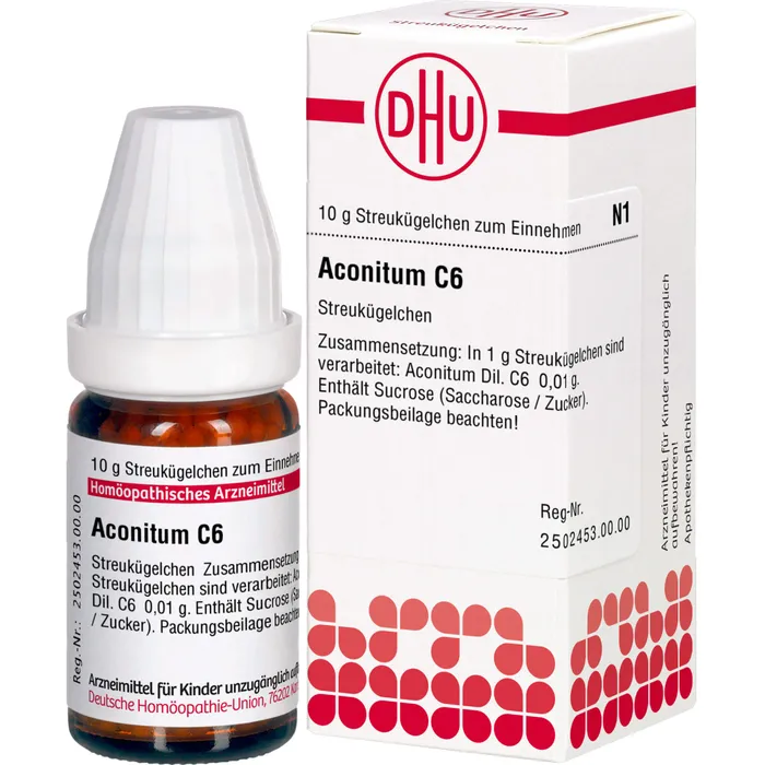 Bild von Aconitum C6 Dhu 10 G Globuli - Registriertes homöopathisches Arzneimittel
