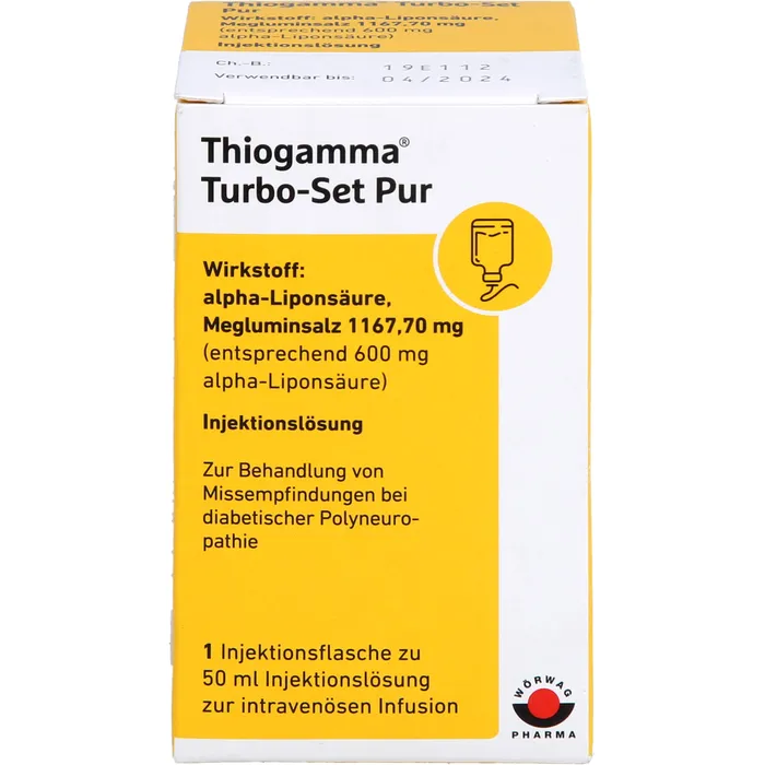 Bild von Thiogamma Turbo Set Pur Injektionsflaschen 50 ml - Bei diabetischen Nervenschädigungen ( Polyneuropathie)