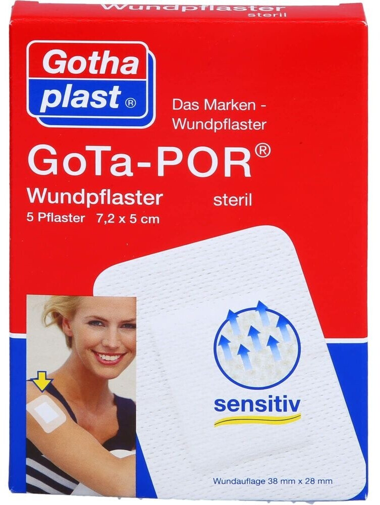 Bild von Gothaplast, Pflaster, GoTa-POR Wundpflaster steril 7,2cmx5cm, 5 St PFL (5 x)