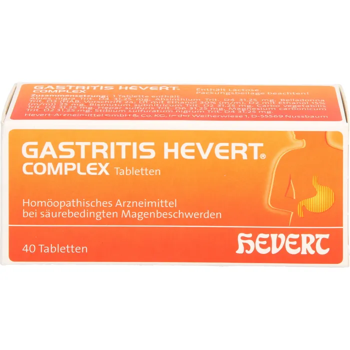 Bild von Gastritis Hevert Complex 40 Tabletten - Homöopathisches Arzneimittel