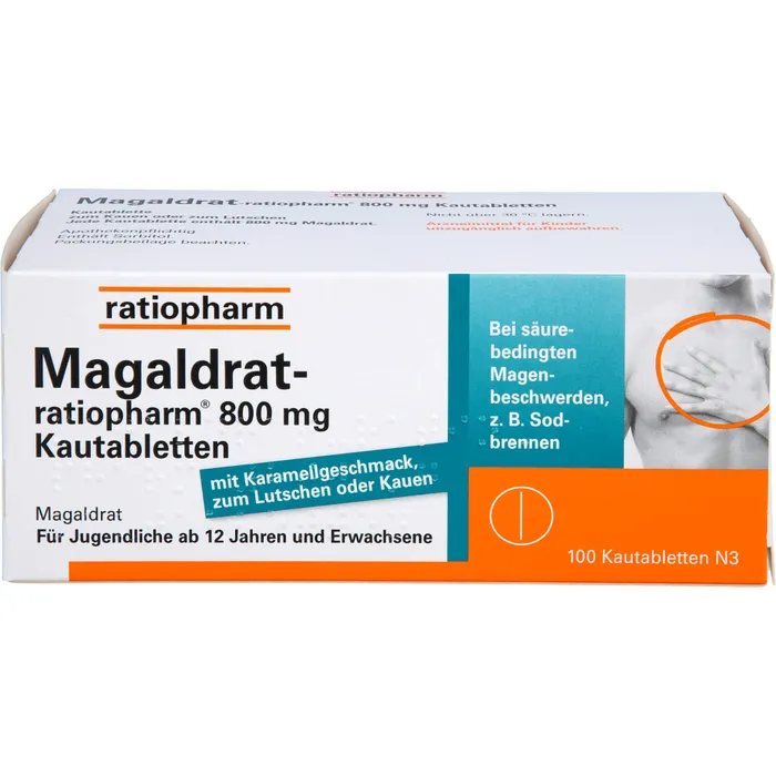 Bild von Magaldrat-ratiopharm 800 mg 100 Tabletten - Bei Sodbrennen