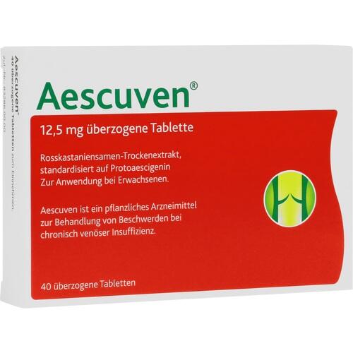 Bild von Aescuven 40 Überzogene Tabletten - Bei Schmerzen Schwellung und Schweregefühl der Beine