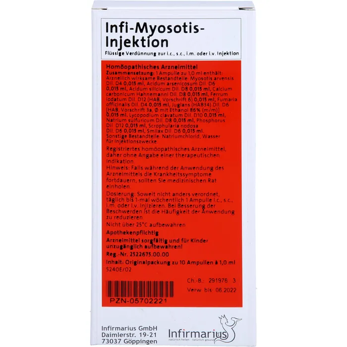 Bild von Infi Myosotis Injektion 10 X 1 ml Ampullen - Homöopathisches Arzneimittel