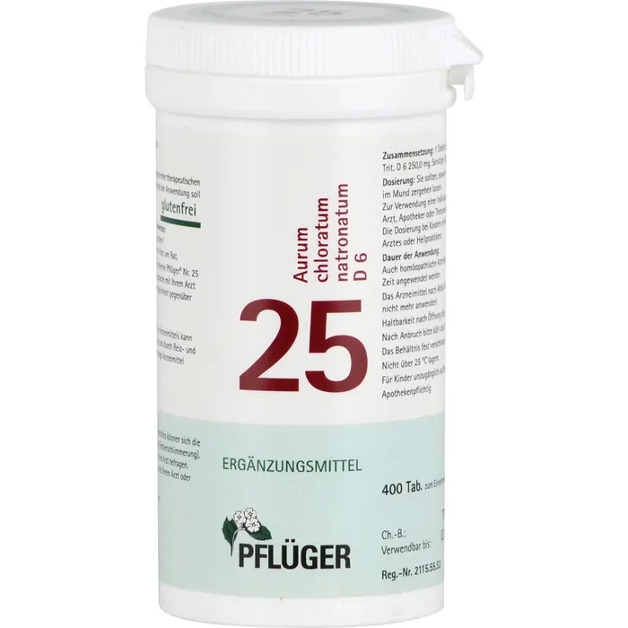 Bild von Biochemie Pflüger 25 Aurum chloratum natronatum D6 400 Tabletten - Schüßler Salze