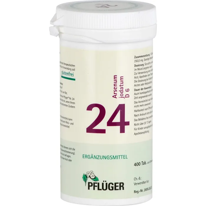 Bild von Biochemie Pflüger 24 Arsenum jodatum D6 400 Tabletten - Schüßler Salze