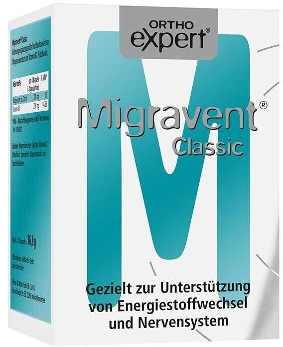 Bild von Migravent Classic Kapseln 120 Stück - Nahrungsergänzung bei Migräne