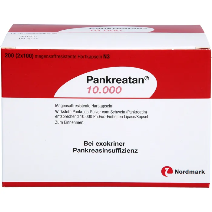 Bild von Pankreatan 10.000 200 Magensaftresistente Kapseln - Bei Verdauungsproblemen