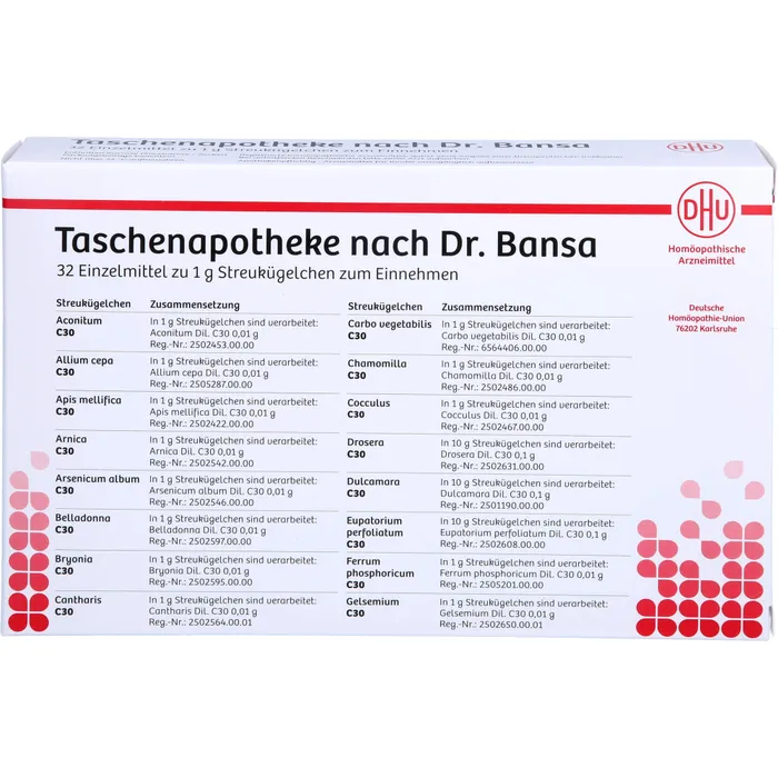 Bild von Dhu Taschenapotheke Nach Dr Bansa - Registriertes homöopathisches Arzneimittel
