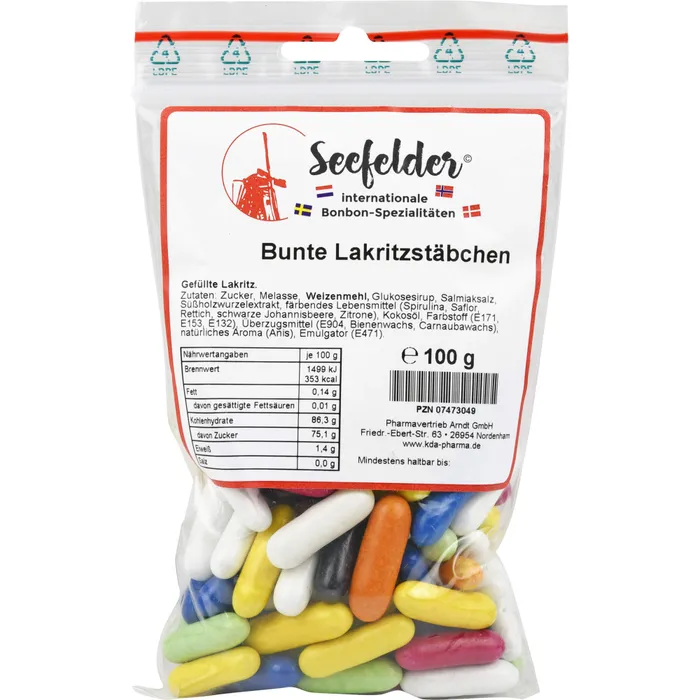 Bild von Seefelder Bunte Lakritzstäbchen Kda - Lakritz