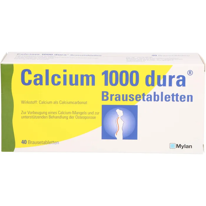 Bild von Calcium 1000 Dura Brausetabletten 40 Brausetabletten - Bei Calciummangel