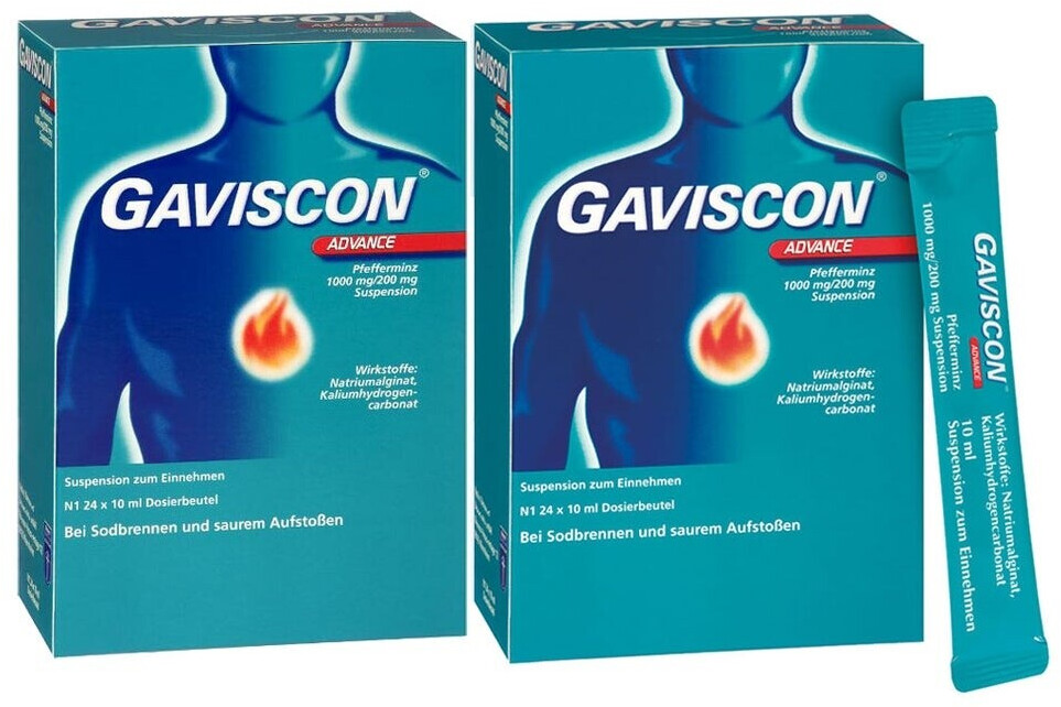 Bild von GAVISCON Advance Pfefferminz Suspension bei Sodbrennen 48X10 ml
