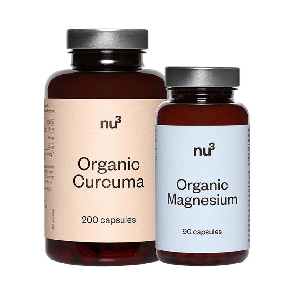Bild von nu3 Bio Magnesium Kapseln + nu3 Bio Kurkuma Kapseln