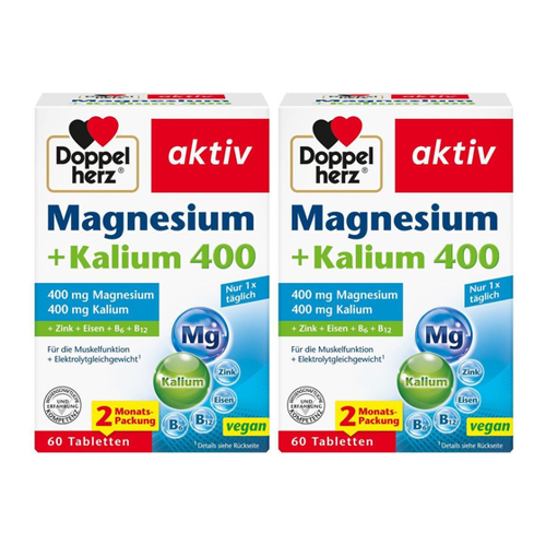 Bild von Doppelherz® aktiv Magnesium + Kalium 400 - Nahrungsergänzung für Muskel und Energiestoffwechsel