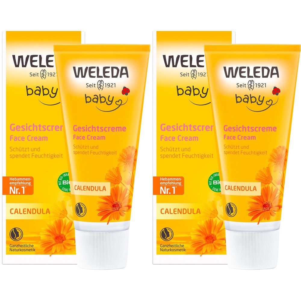 Bild von Weleda Baby Gesichtscreme Calendula - pflegt & schützt empfindliche Babyhaut, spendet Feuchtigkeit