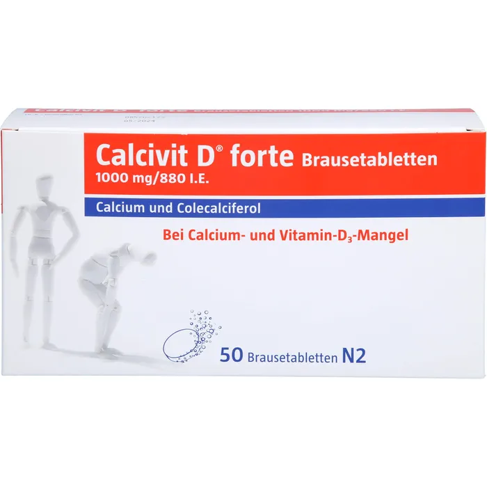 Bild von Calcivit D Forte 50 Brausetabletten - Bei Calcium und Vitamin D Mangel