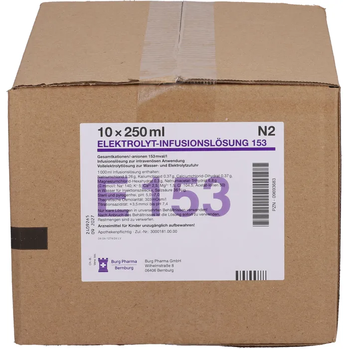 Bild von Elektrolyt Inf.-lsg. 153 PE-Flasche 10X250 ml