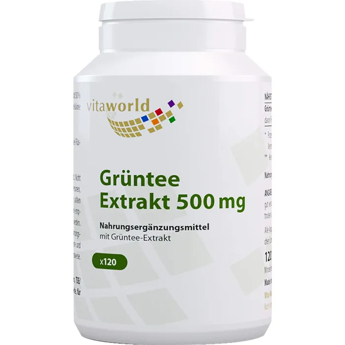 Bild von Grüntee Extrakt 500 mg 120 Kapseln - Zur Nahrungsergänzung