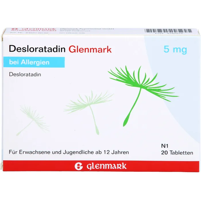 Bild von Desloratadin Glenmark 5 mg 20 Tabletten - Bei Allergie