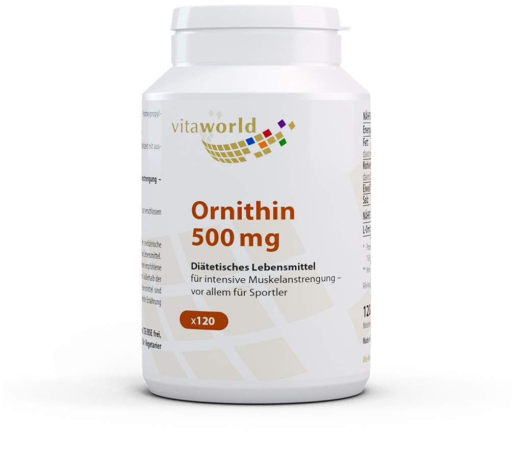 Bild von Ornithin 500 mg Kapseln - Nahrungsergänzungsmittel