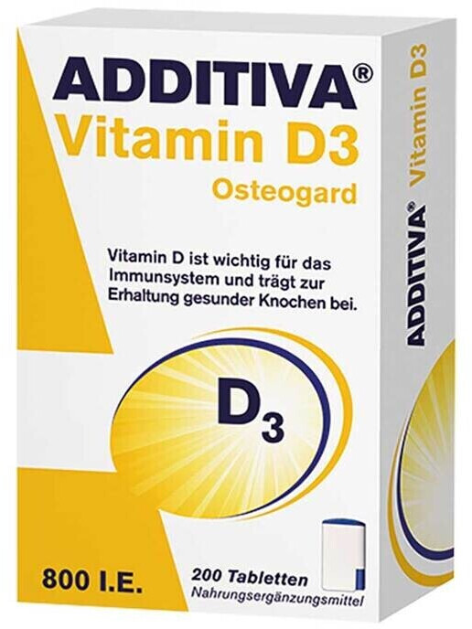 Bild von Dr. Scheffler Additiva Osteogard 800 I.E. Vitamin D3 Tabletten (200 Stk.)