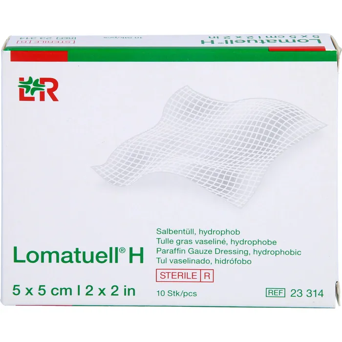 Bild von Lomatuell H Salbentüll 5 X 5 cm Steril 10 Verbände - Zur Wundversorgung