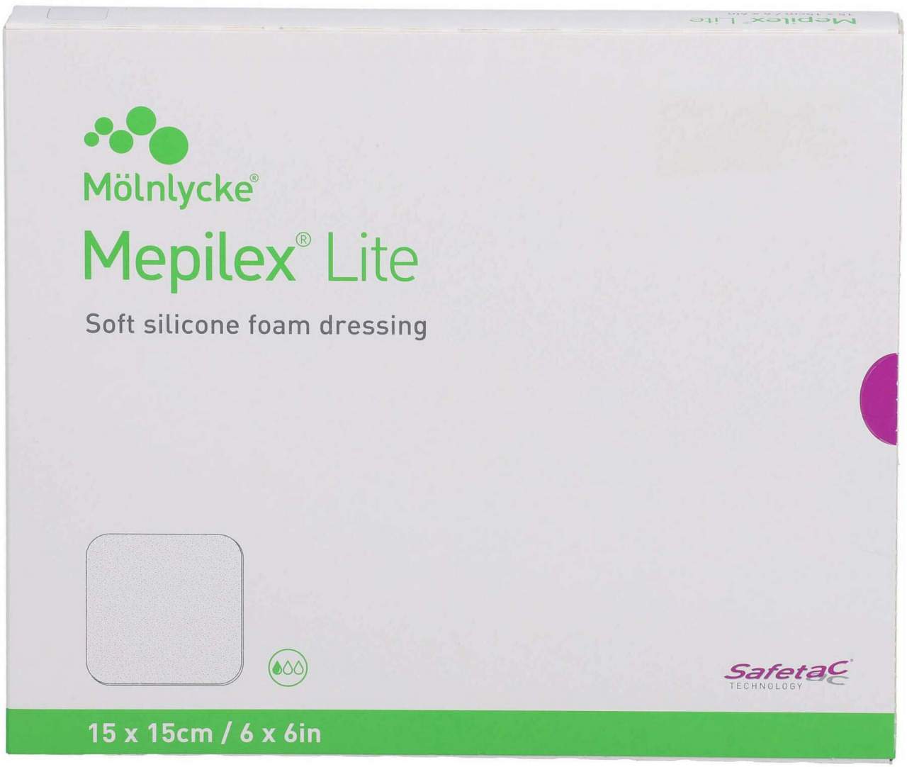 Bild von Mepilex Lite Schaumverband 15x15 cm Ster - Zur Wundversorgung